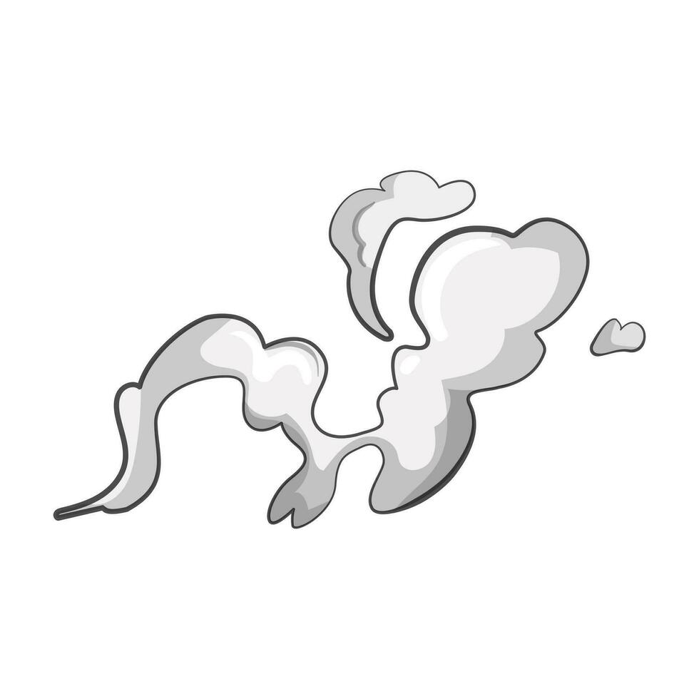 light smoke cloud cartoon vector illustration