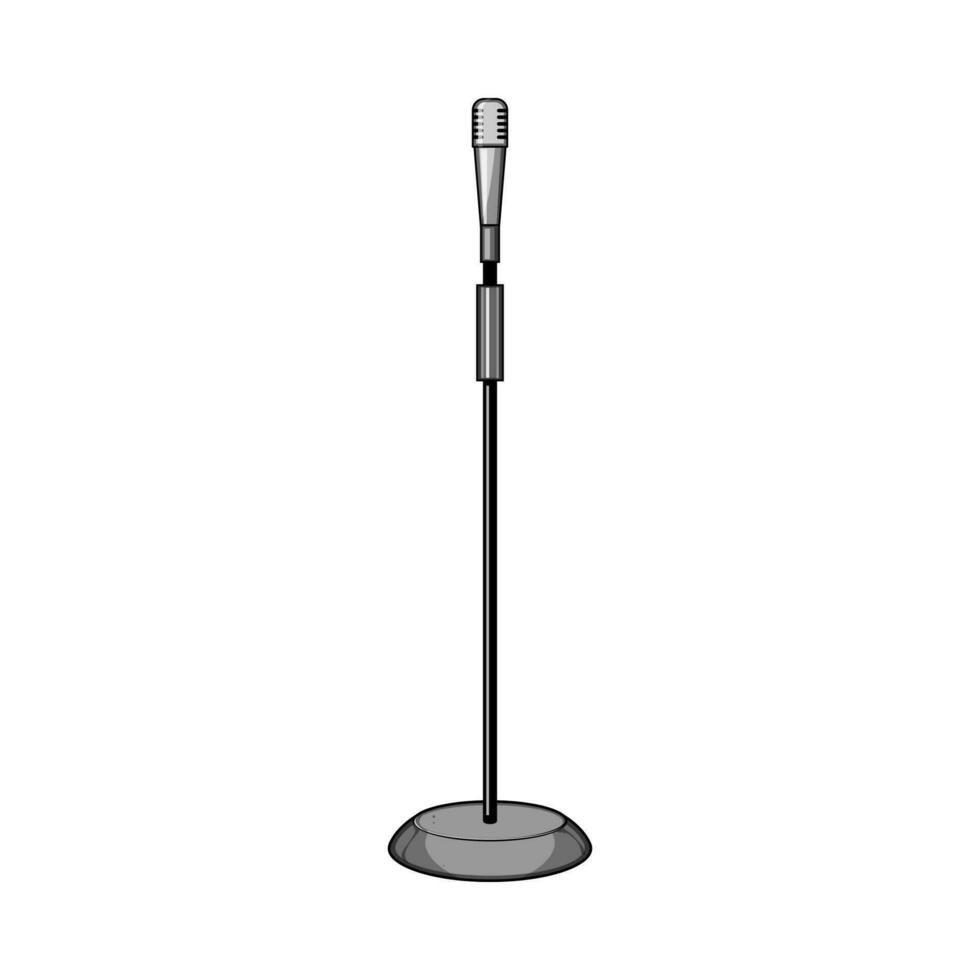 speech microphone stand cartoon vector illustration