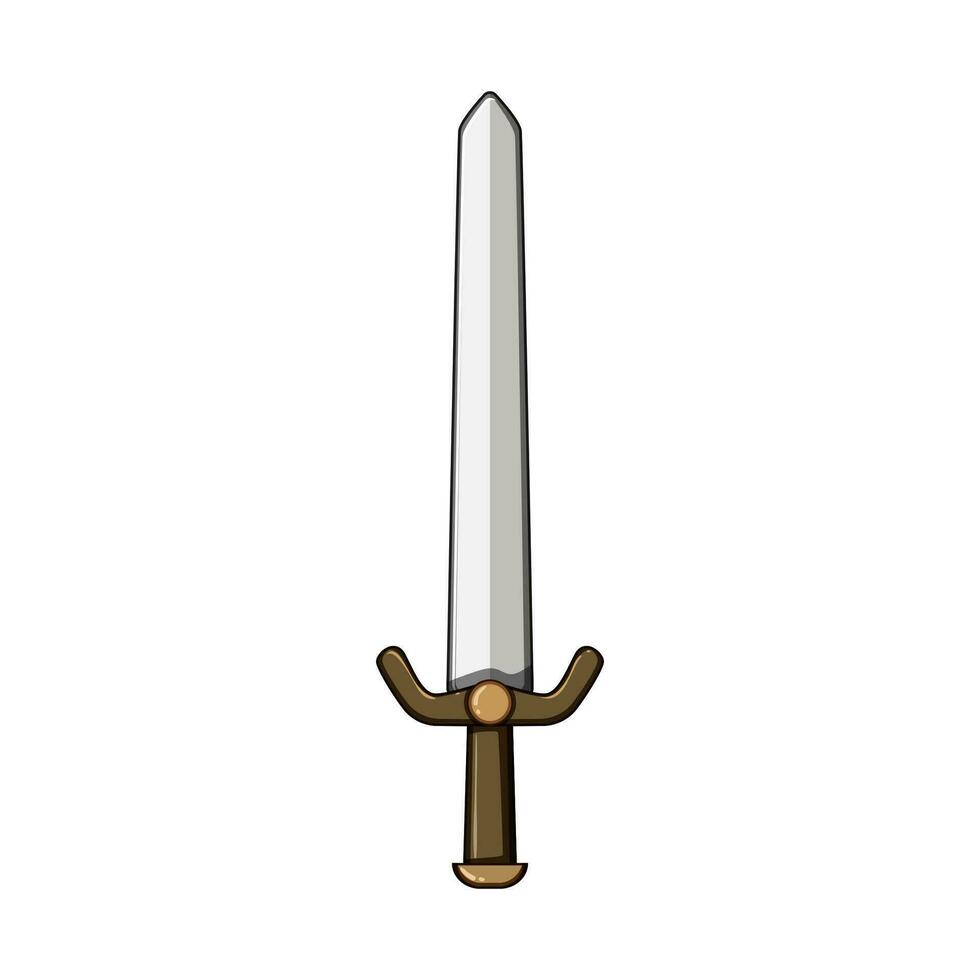 old medieval sword cartoon vector illustration