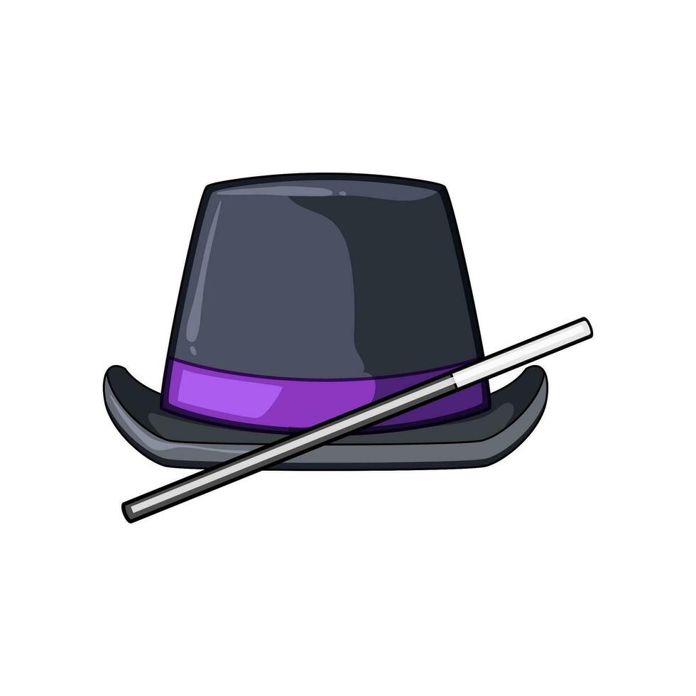 show magician hat cartoon vector illustration