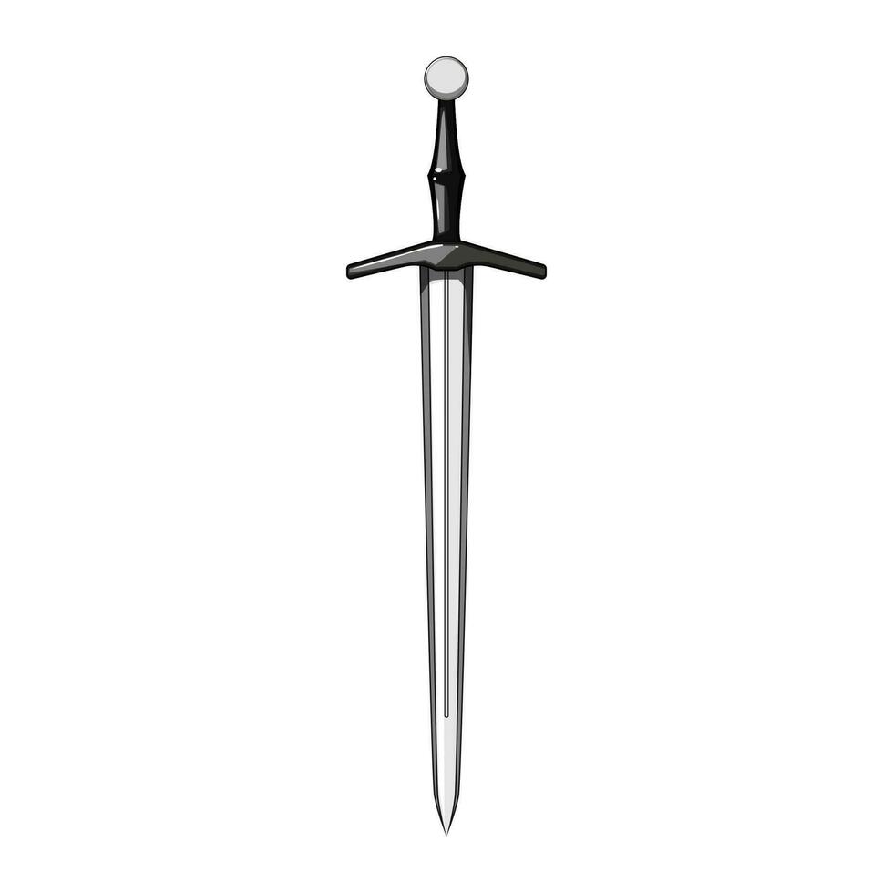 battle medieval sword cartoon vector illustration