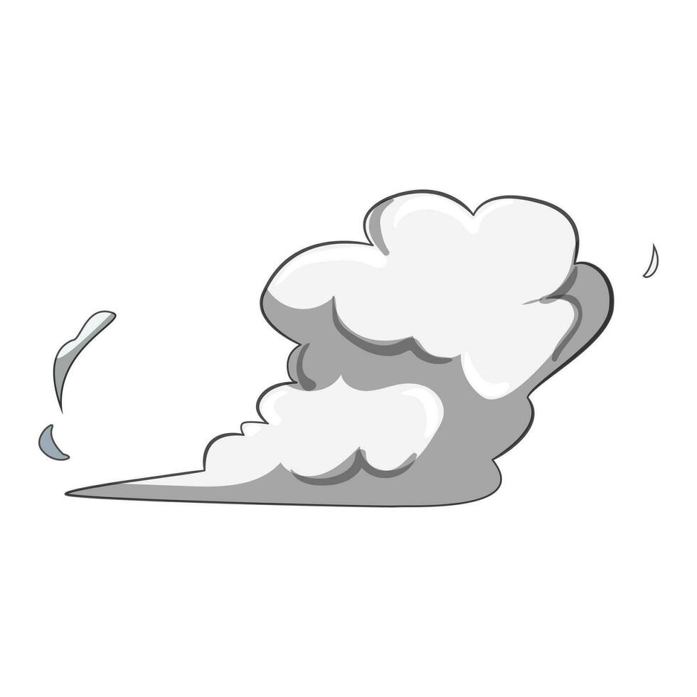 smog smoke cloud cartoon vector illustration