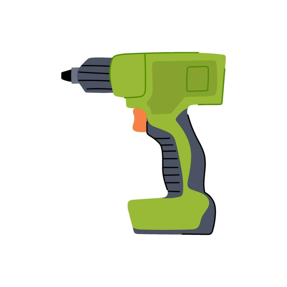 tool drill cartoon vector illustration