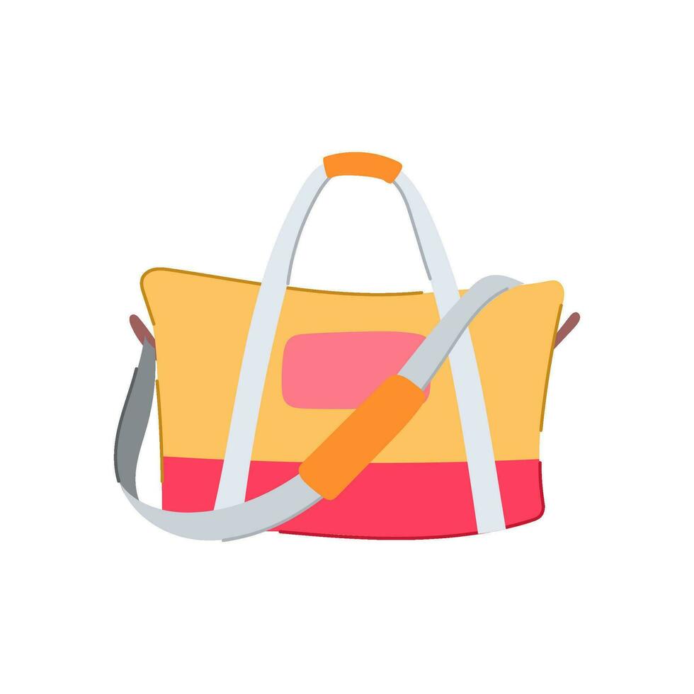 lifestyle fitness bag cartoon vector illustration