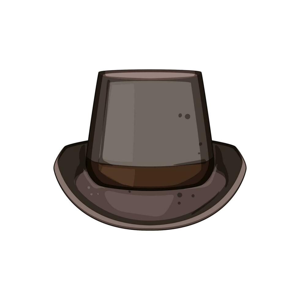 man cylinder hat cartoon vector illustration