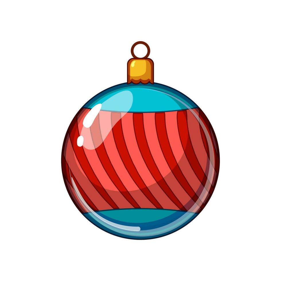 decoración Navidad pelota dibujos animados vector ilustración
