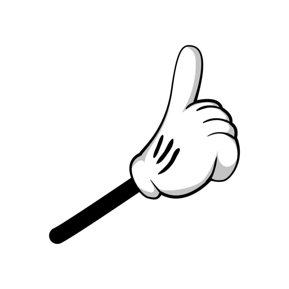 thumb cartoon hand cartoon vector illustration