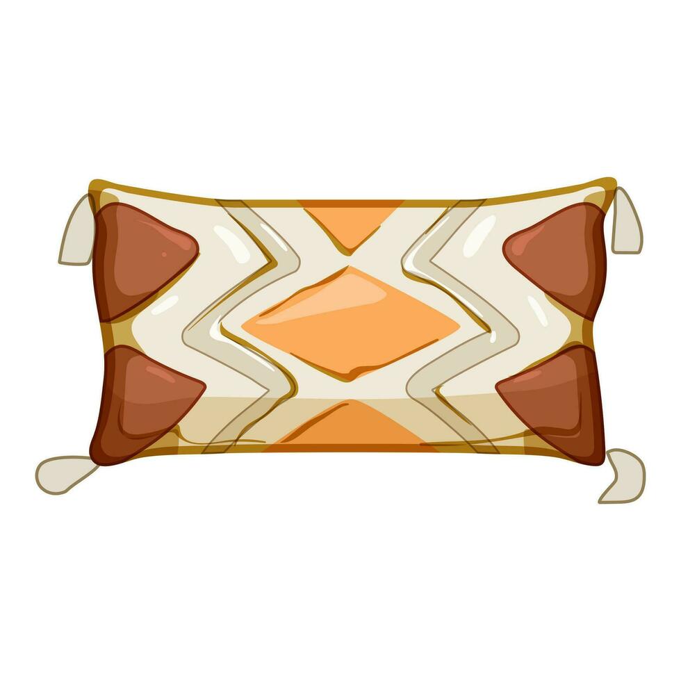 home boho pillow cartoon vector illustration