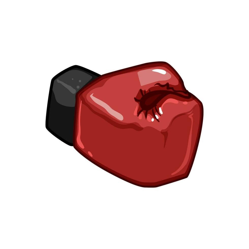 competition boxing gloves cartoon vector illustration