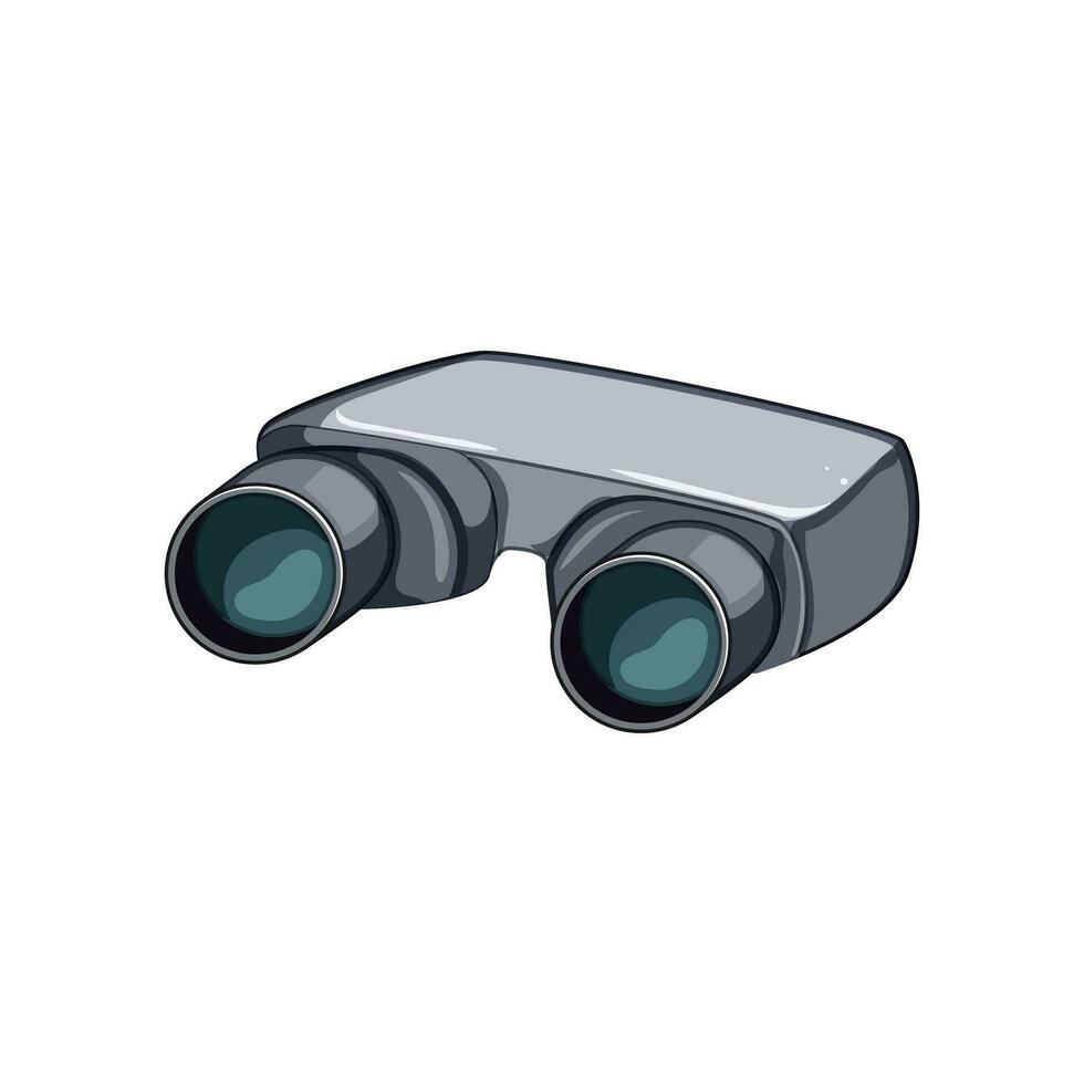 exploration binoculars cartoon vector illustration