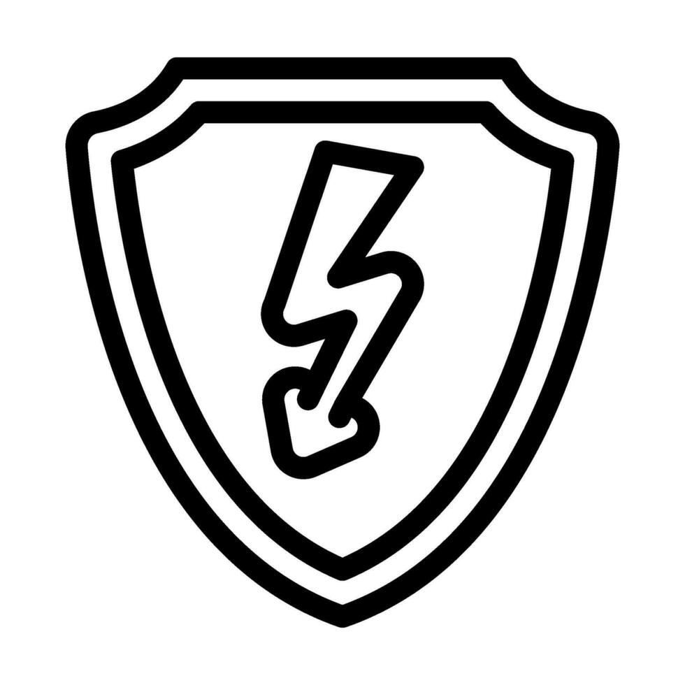 security electricity line icon vector illustration
