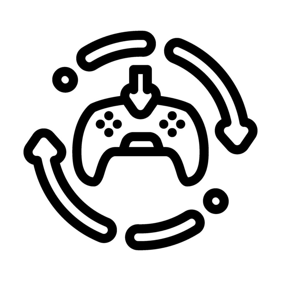 updates game development line icon vector illustration