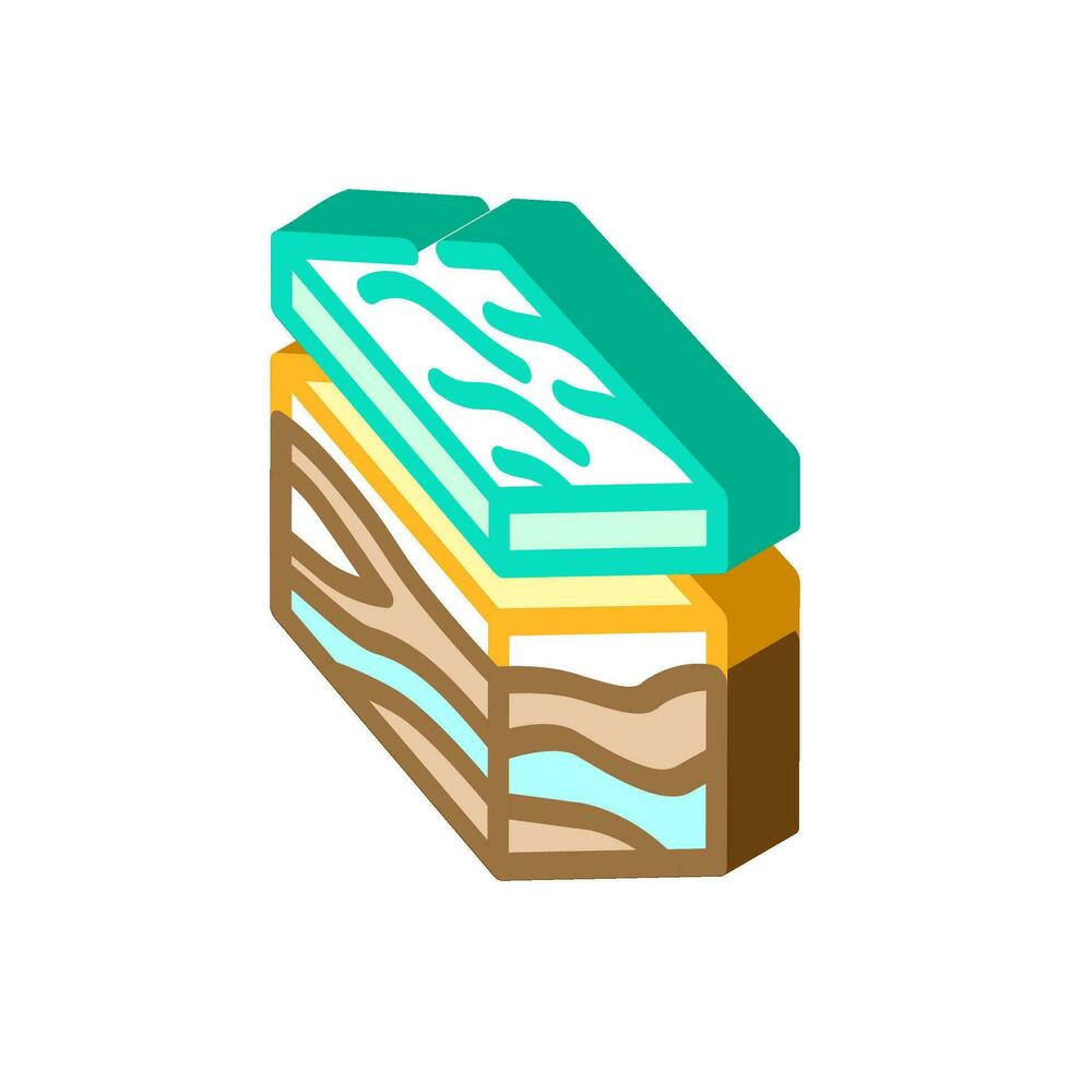 geological modeling isometric icon vector illustration