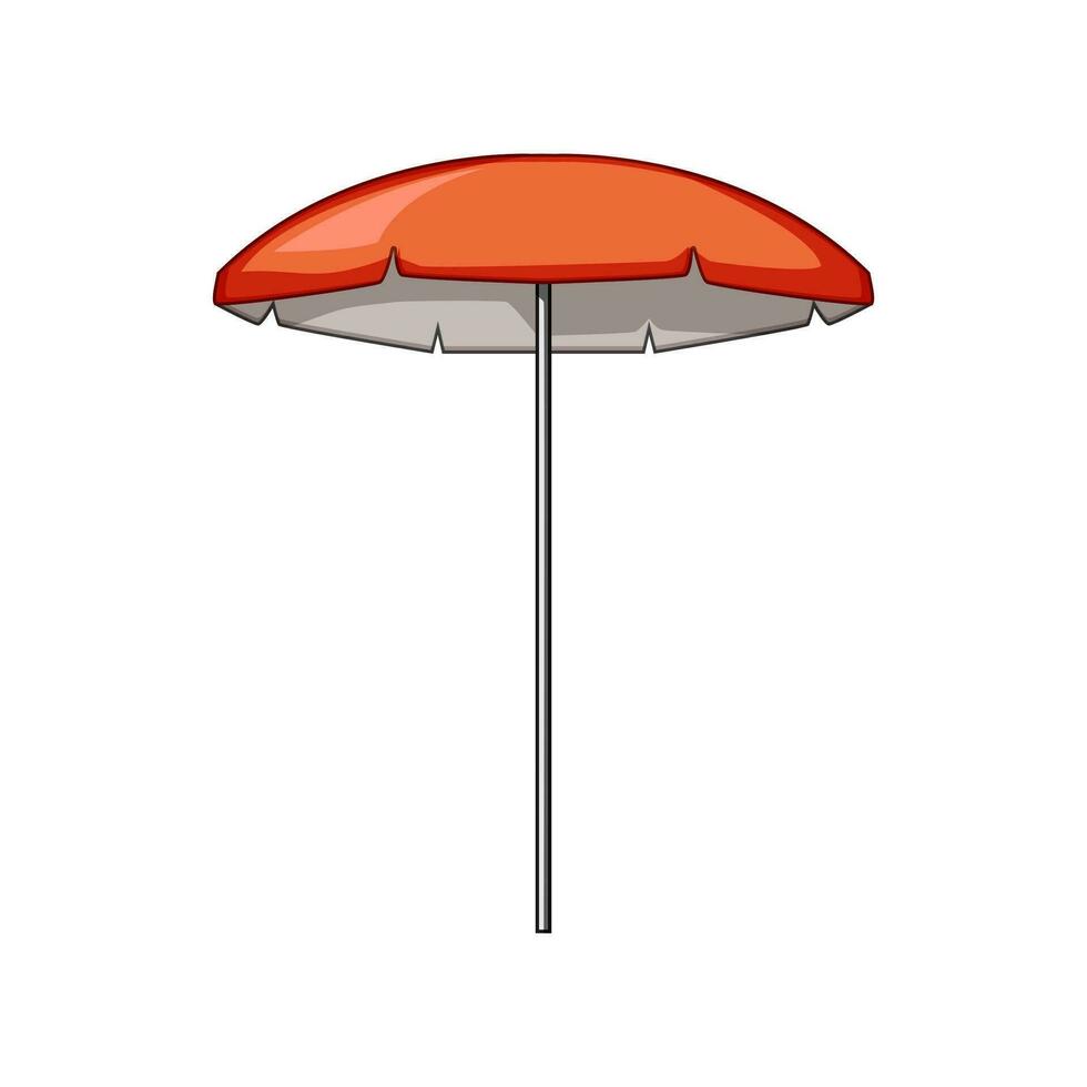 sea beach umbrella cartoon vector illustration