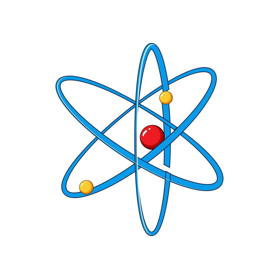 molecular atom cartoon vector illustration
