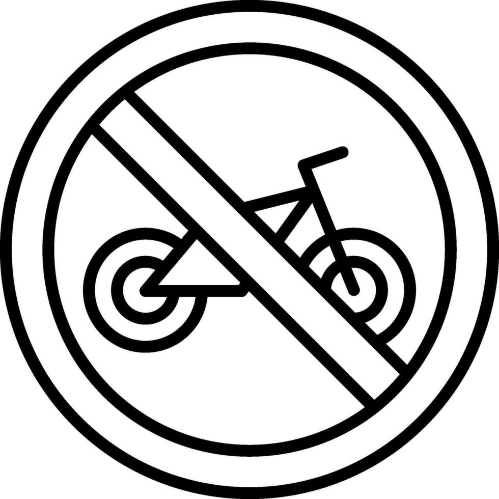 No bicicleta vector icono