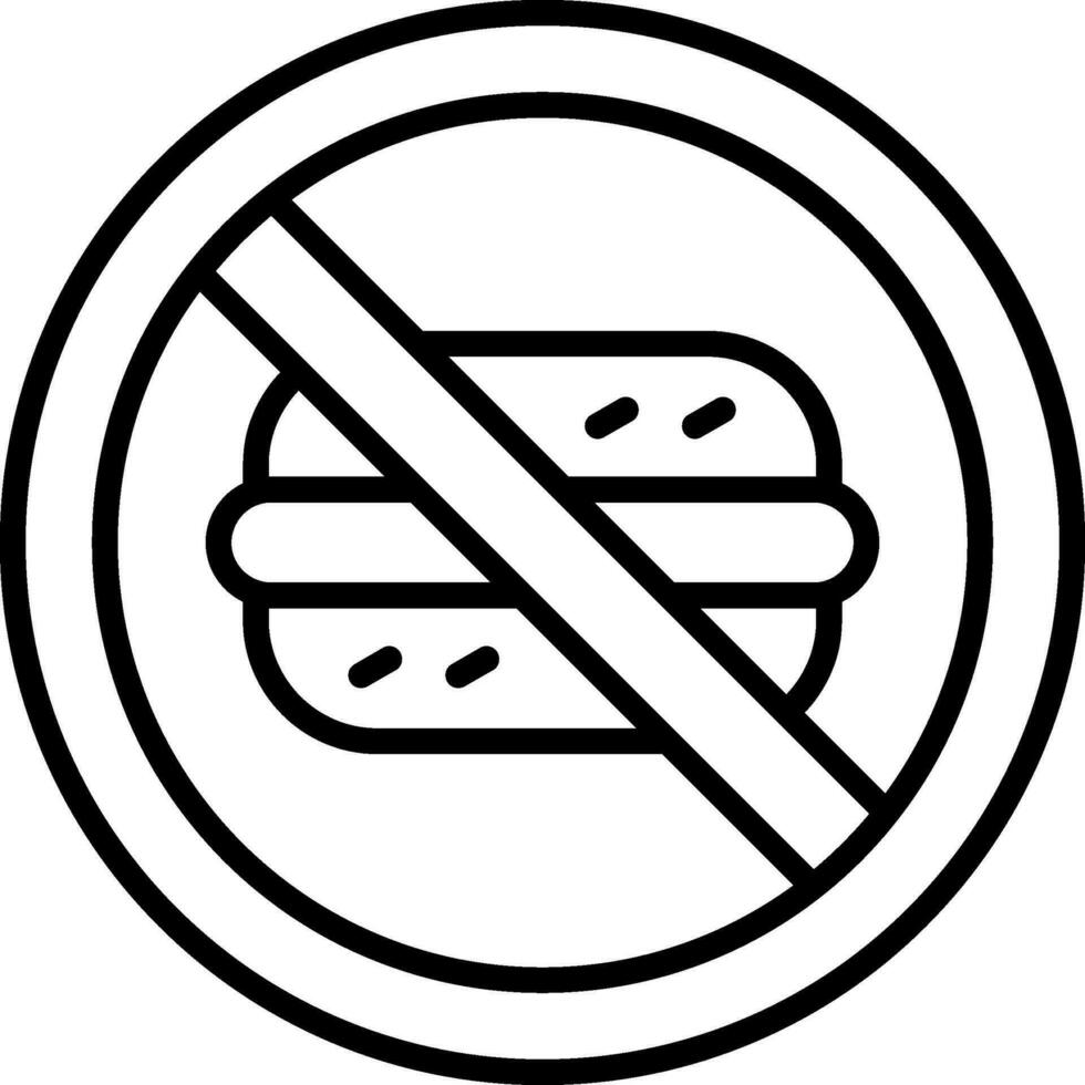 No rápido comida vector icono