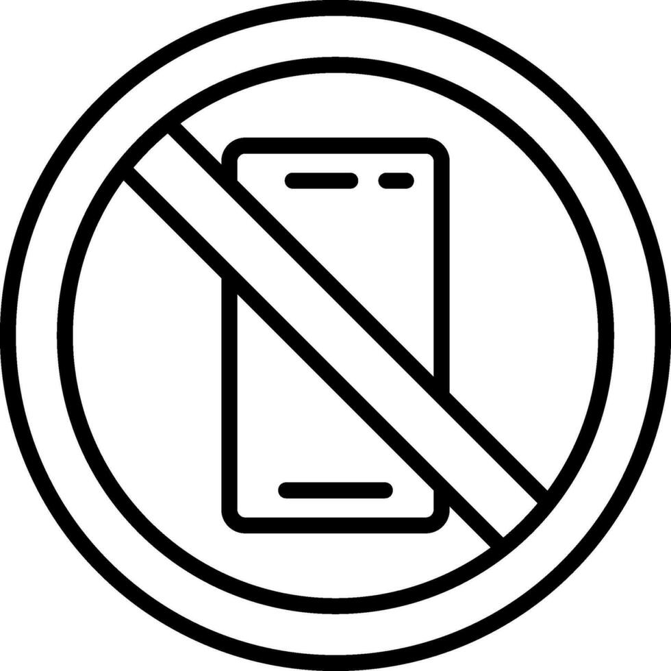 No Phone Vector Icon