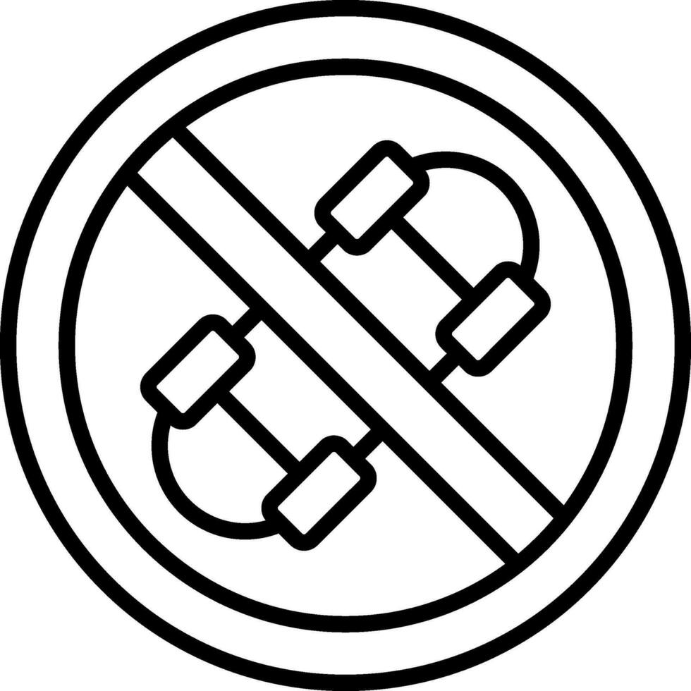 No Skateboard Vector Icon