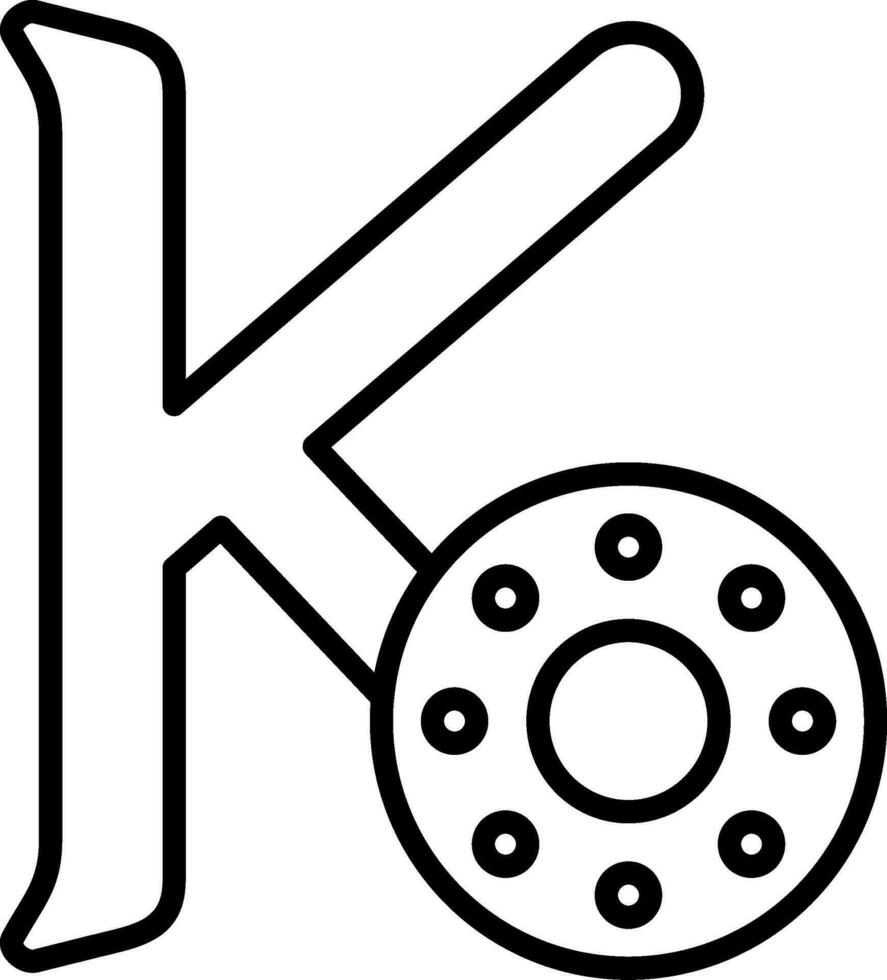 Capital K Vector Icon