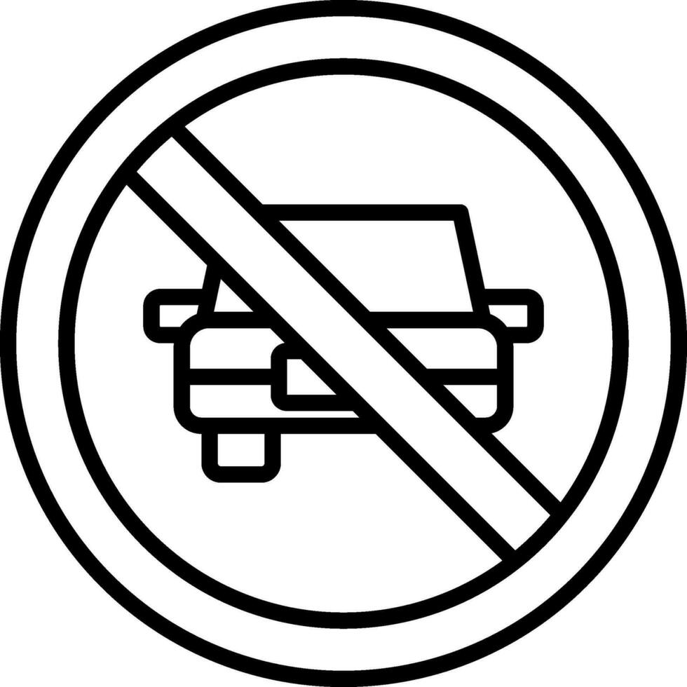 No coche vector icono