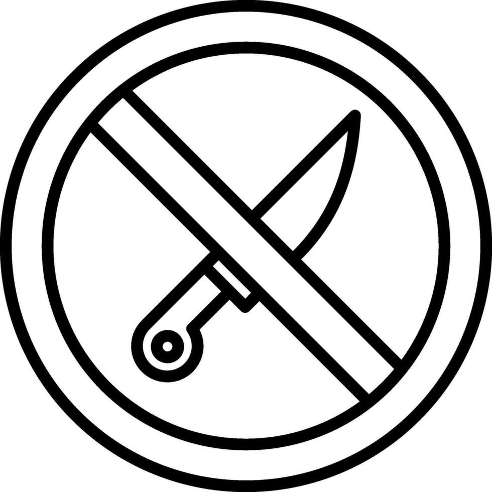 No Knife Vector Icon