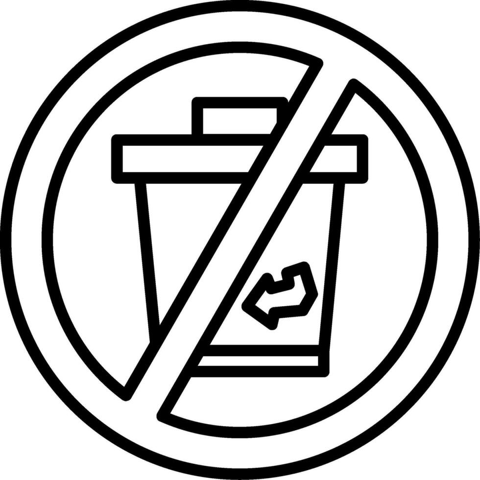 No Disposable Vector Icon