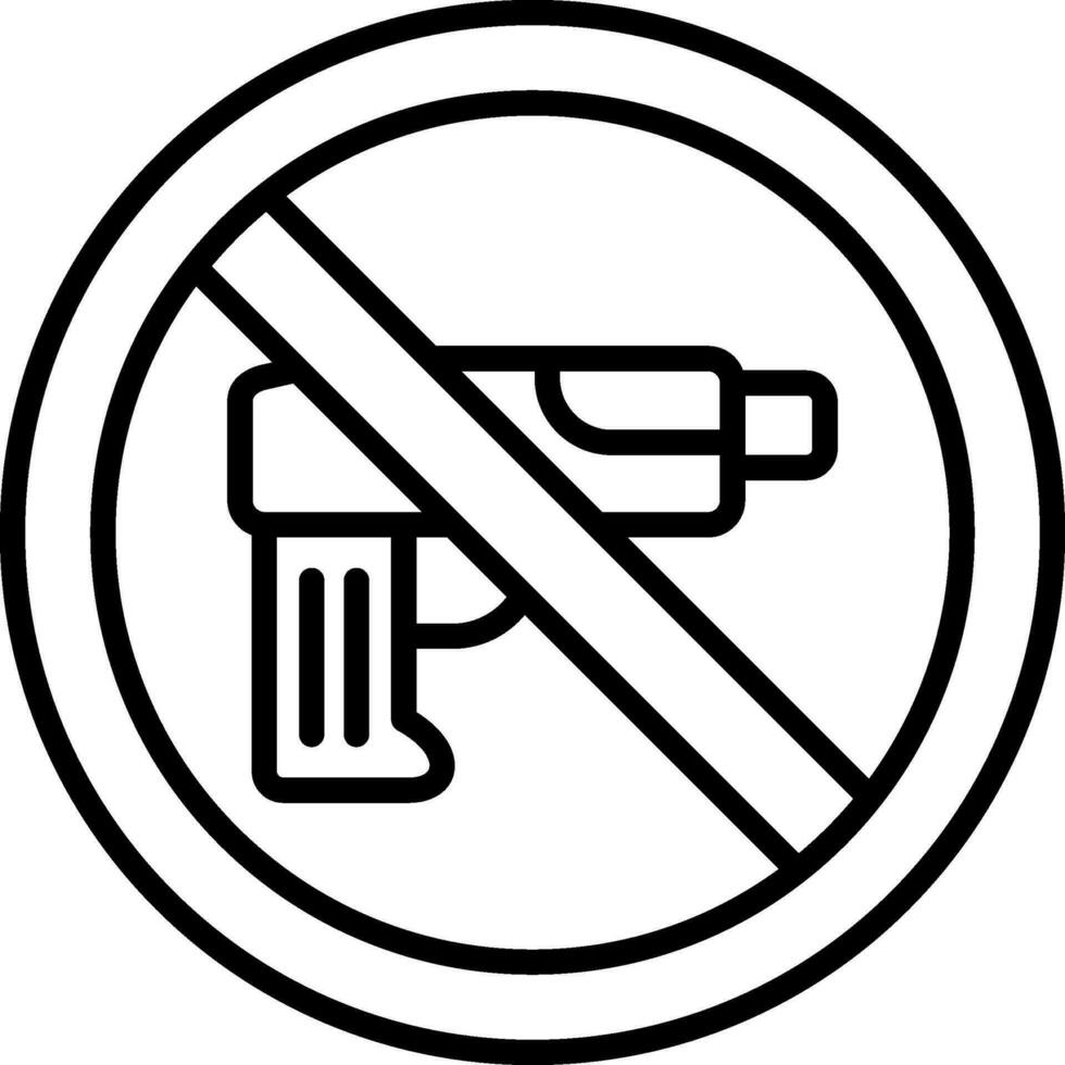 No Weapons Vector Icon