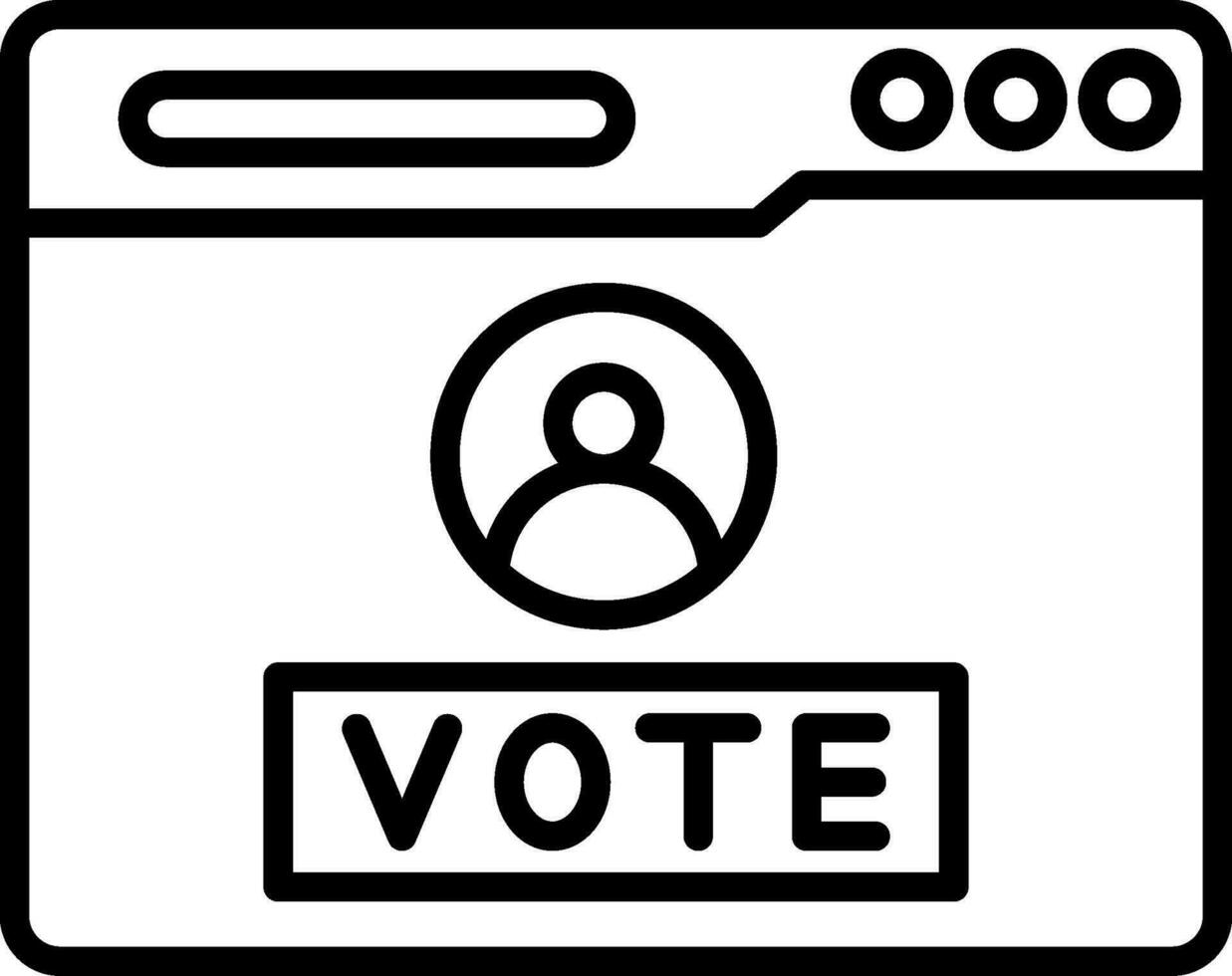 icono de vector de voto