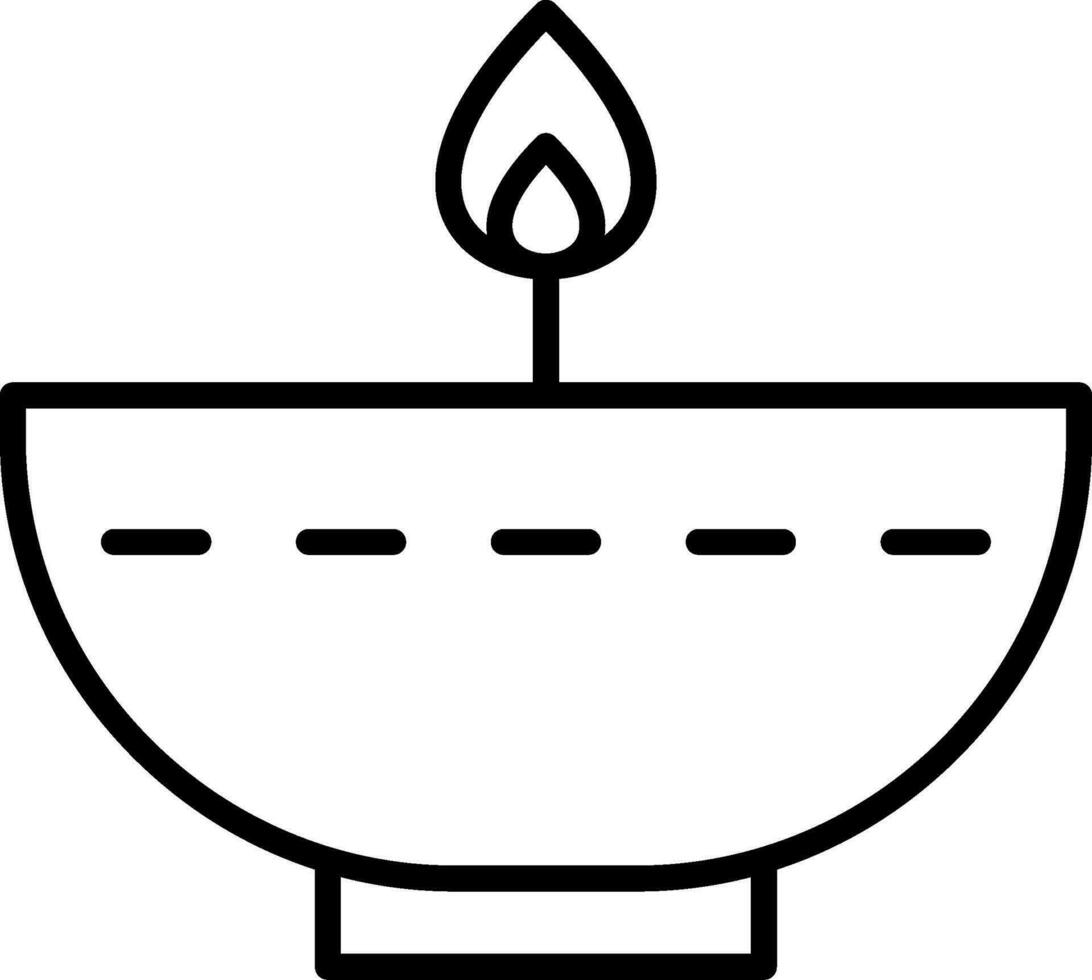 Oil Lamp Vector Icon