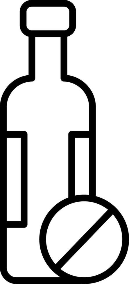 No Alcohol Vector Icon