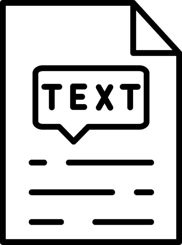 icono de vector de texto