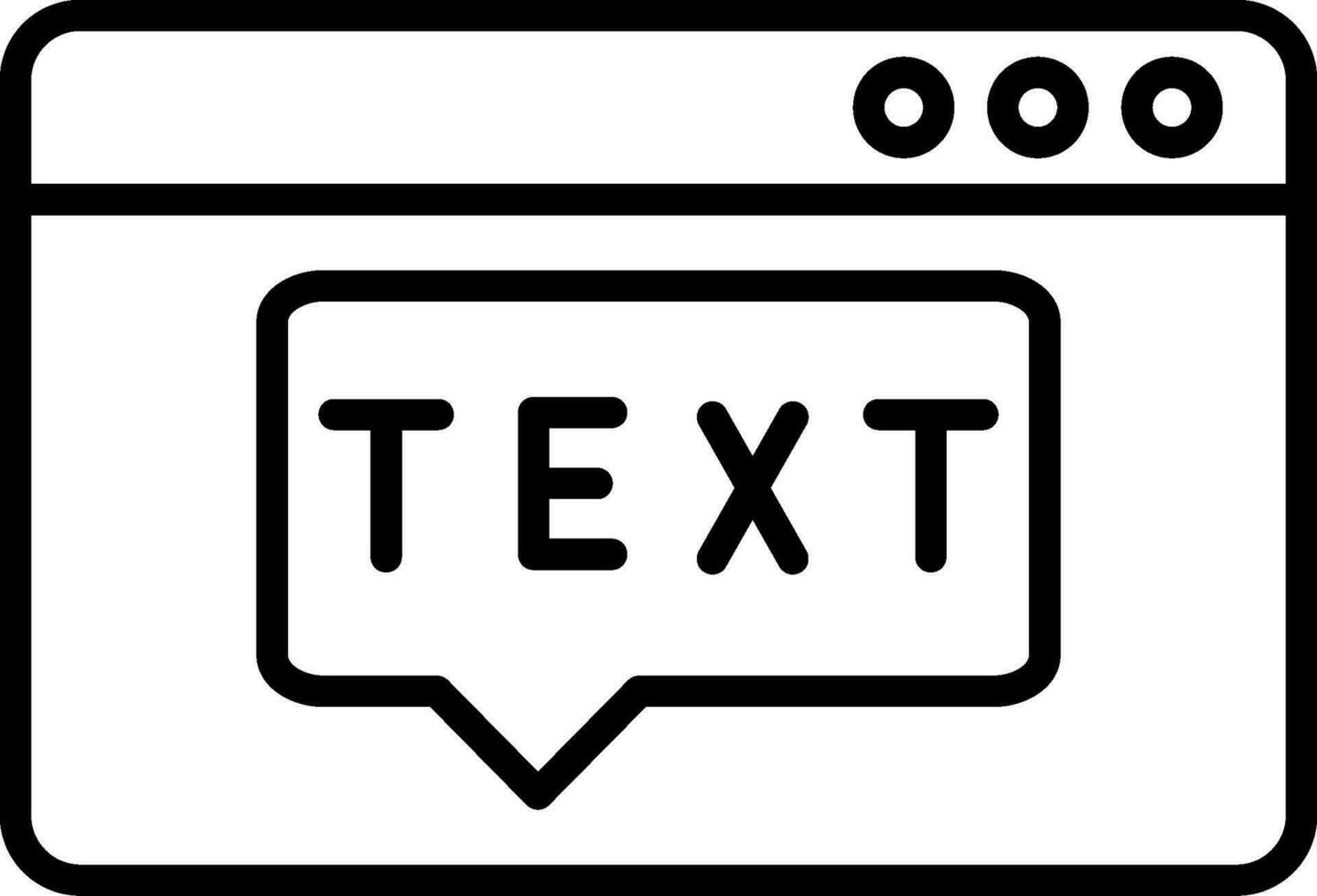 icono de vector de texto