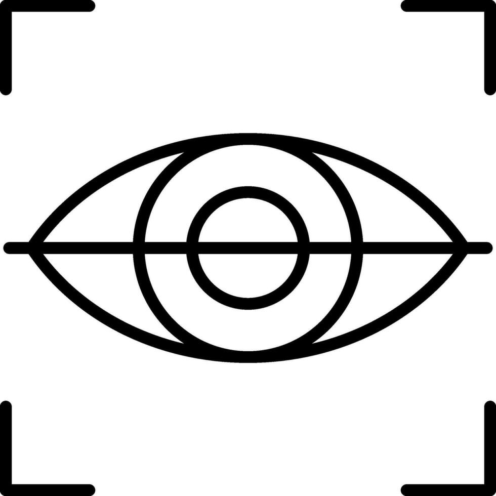 icono de vector de exploración ocular