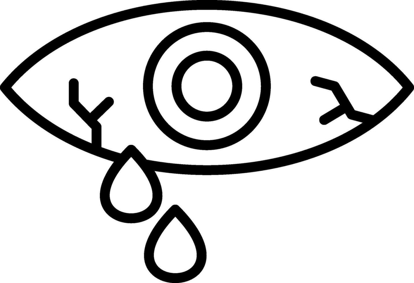 Watery Eye Vector Icon
