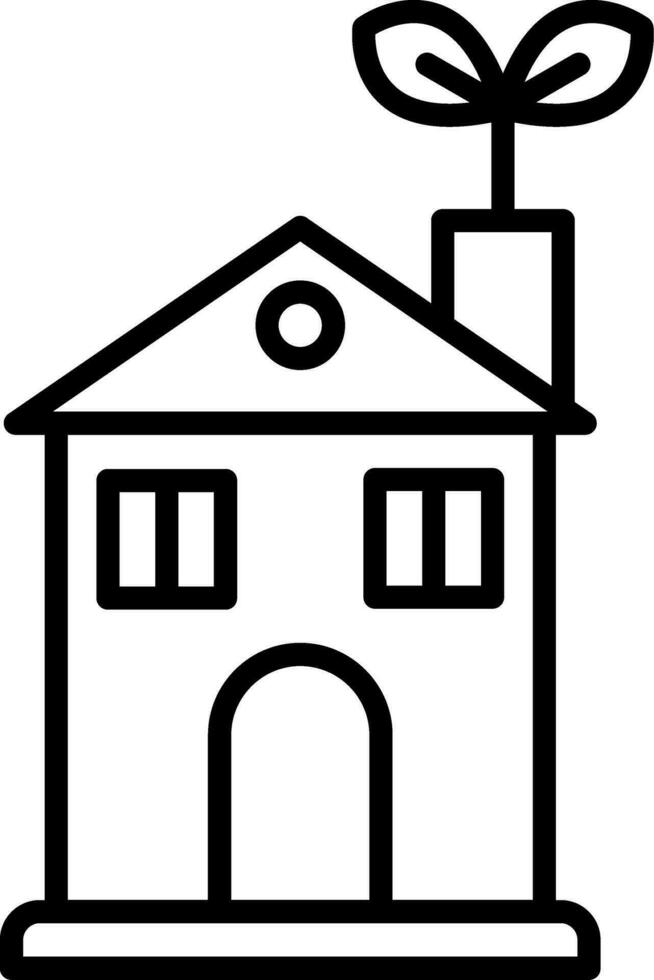 Eco House Vector Icon