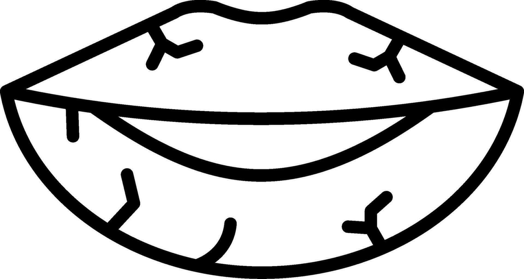 Dried Lips Vector Icon