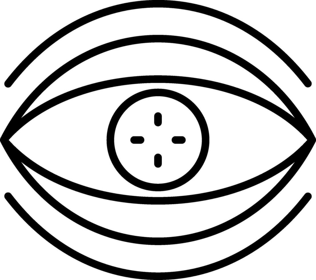 Bionic Contact Lens Vector Icon