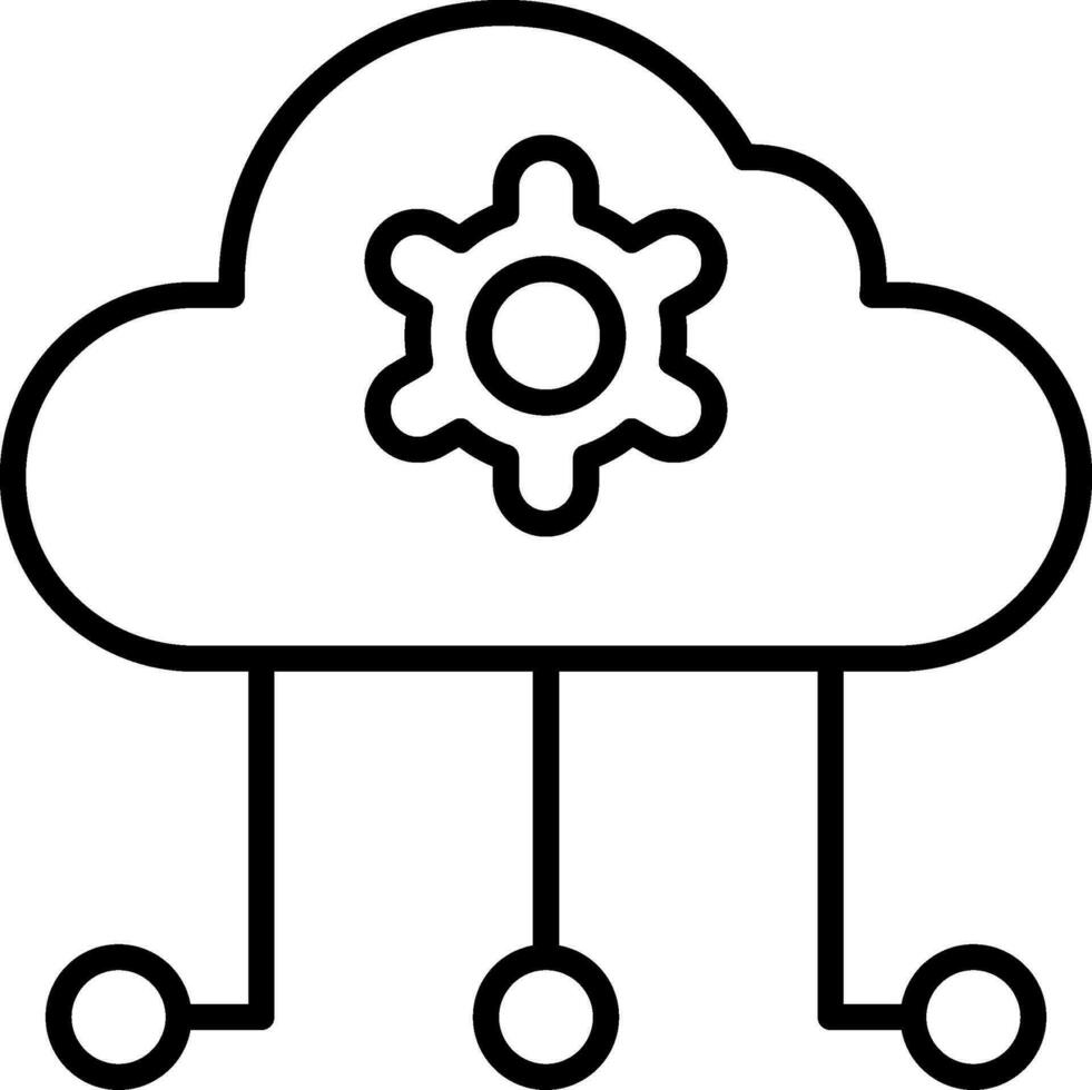 icono de vector de computación en la nube