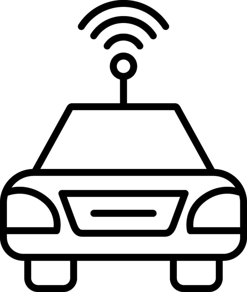 icono de vector de coche autónomo