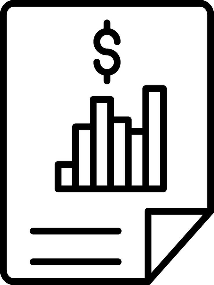 icono de vector de informe financiero