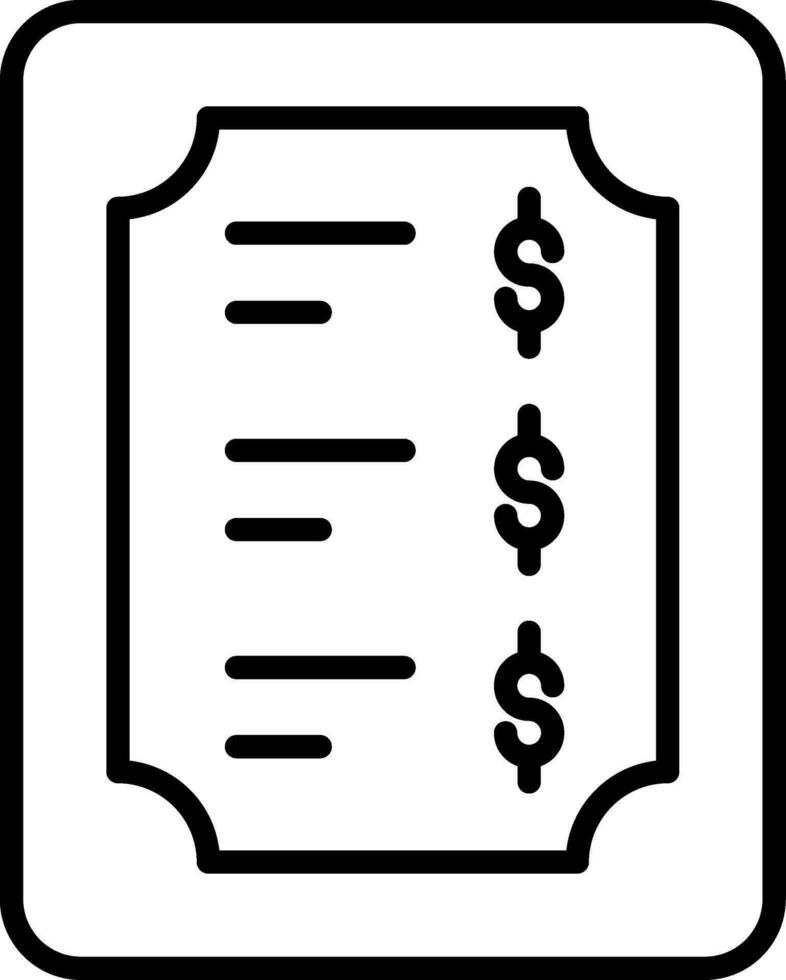 Price List Vector Icon