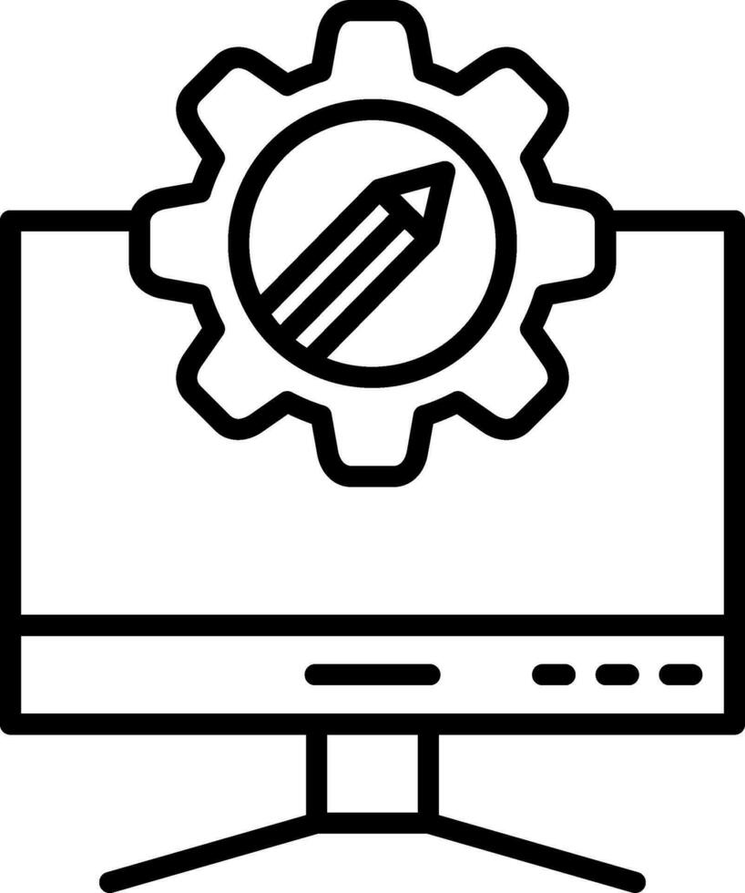 icono de vector de computadora