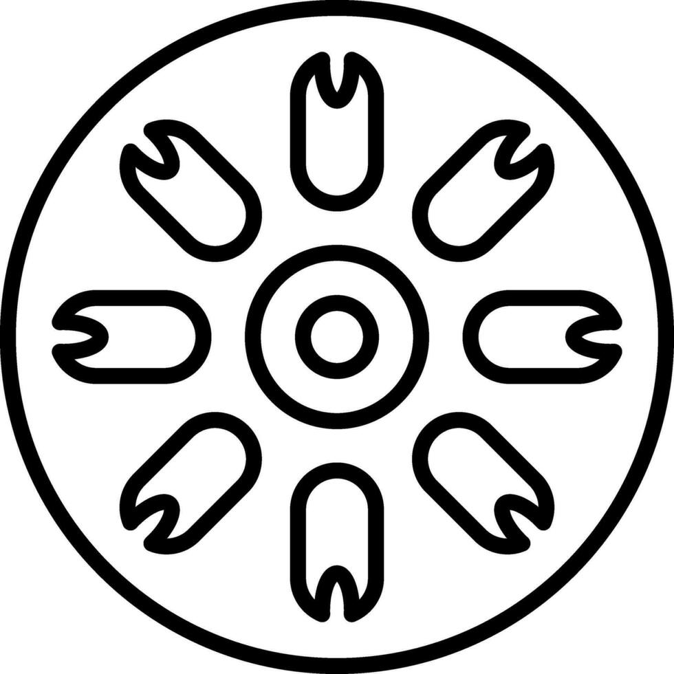 Centric Diatom Vector Icon