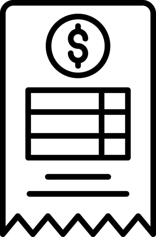 Bill Vector Icon