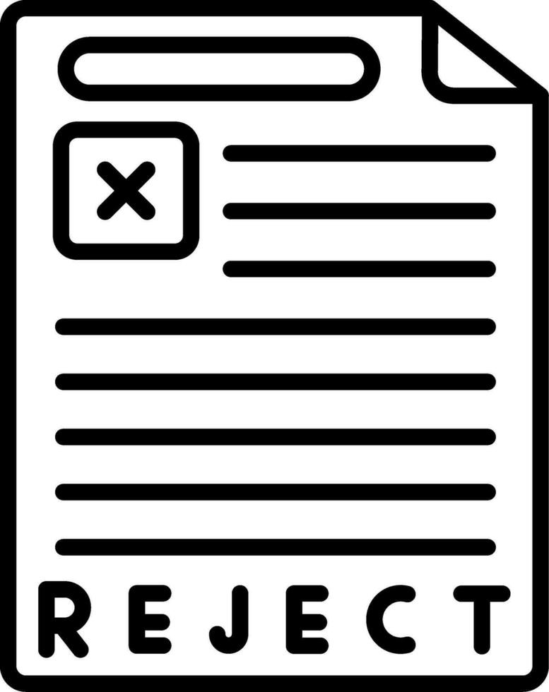 Reject Vector Icon