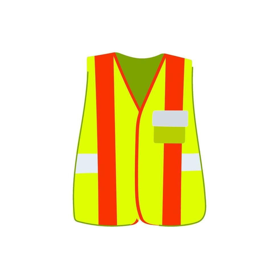 clothing safety vest cartoon vector illustration