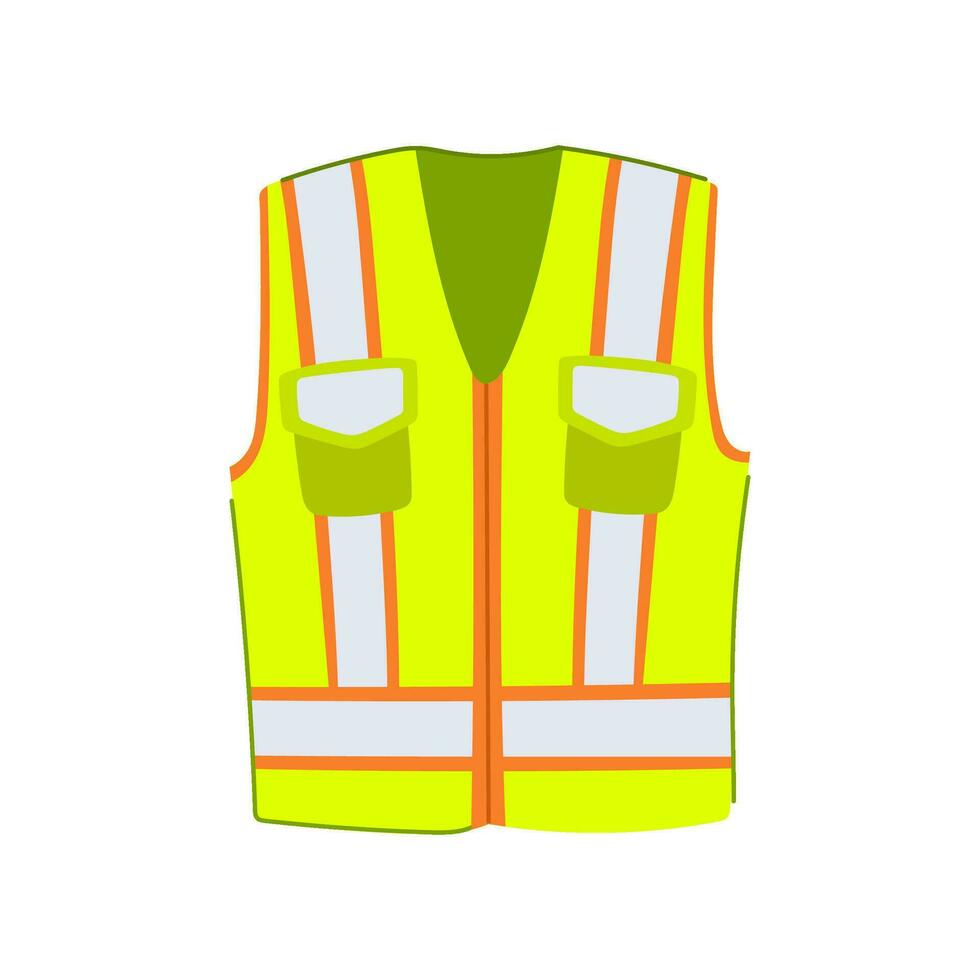 uniforme la seguridad chaleco dibujos animados vector ilustración