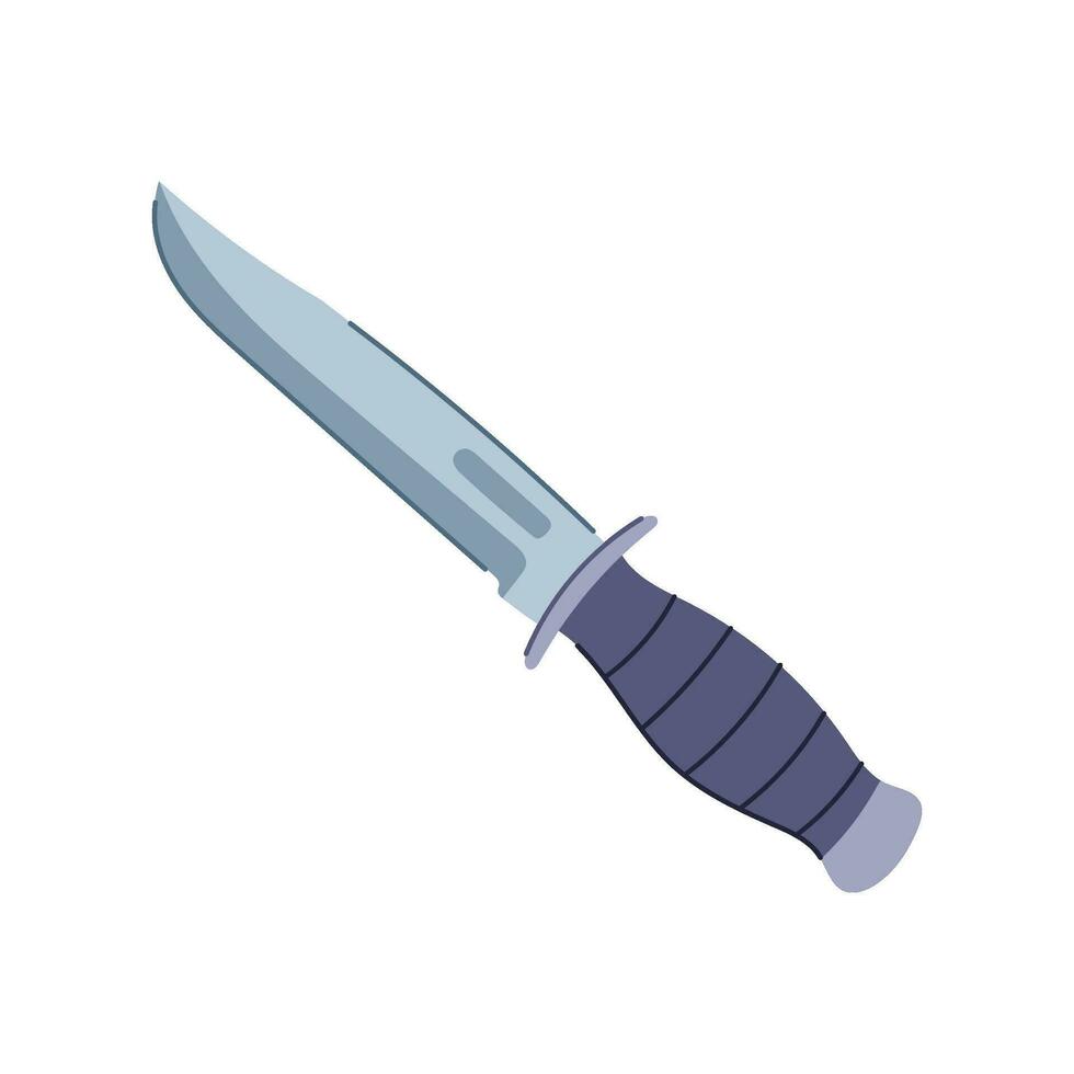 blade military knife cartoon vector illustration