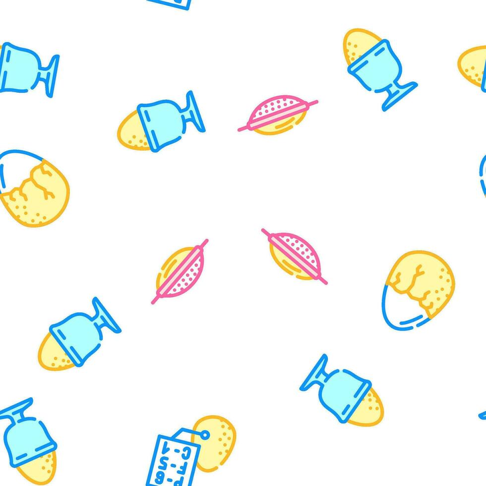 chicken egg farm brown vector seamless pattern